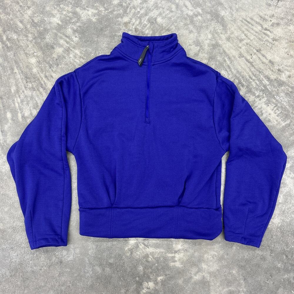 Athleta Altitude Polartec Half Zip Sweatshirt Noble Blue Womens Small